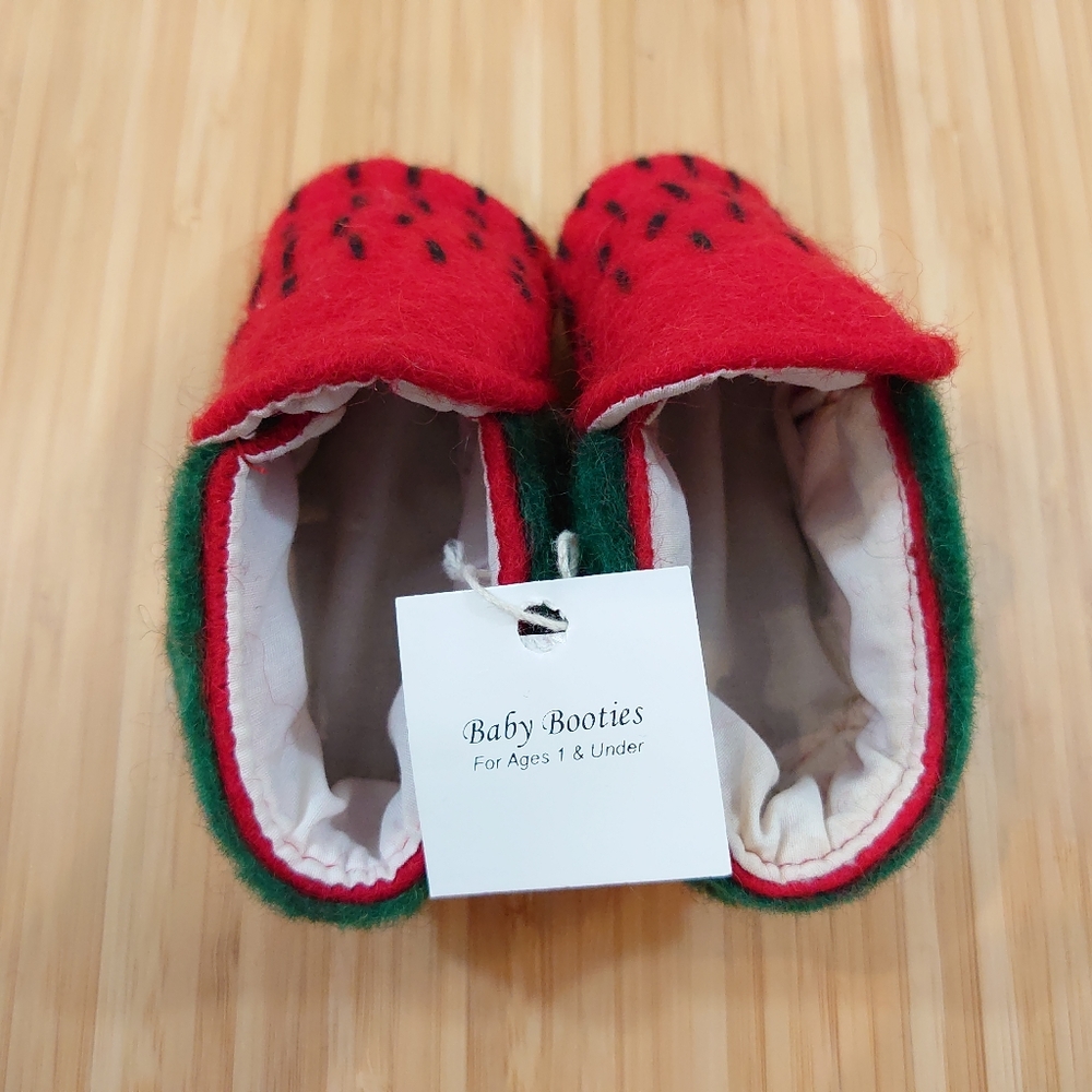 Anthropologie Strawberry Baby Booties - Picture 2 of 6